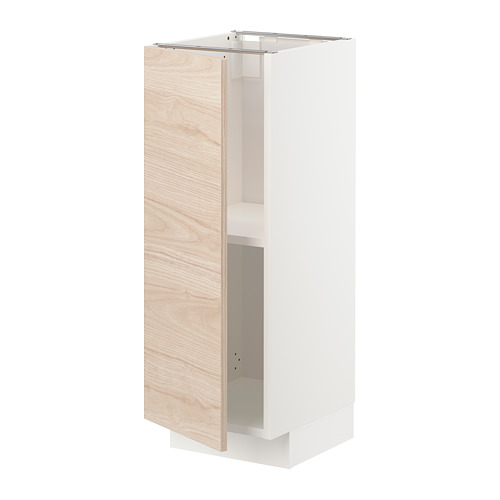 METOD - base cabinet with shelves, white/Askersund light ash effect | IKEA Taiwan Online - PE726213_S4