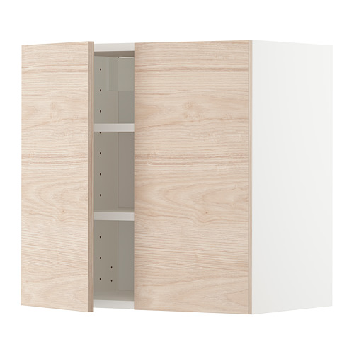 METOD wall cabinet with shelves/2 doors