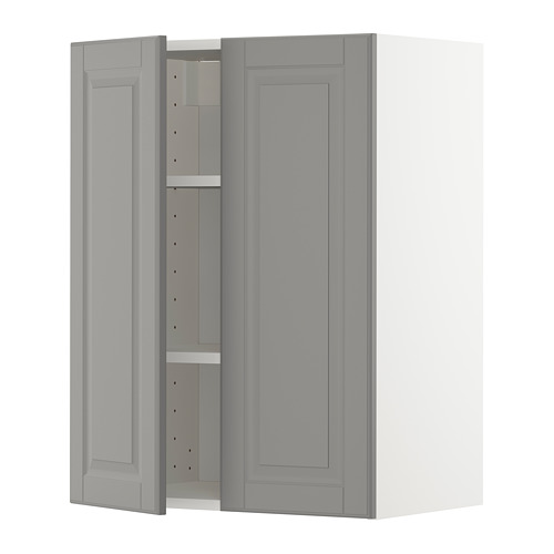 METOD wall cabinet with shelves/2 doors