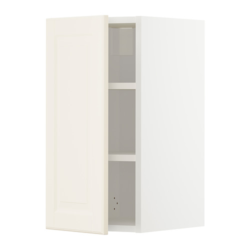 METOD - wall cabinet with shelves, white/Bodbyn off-white | IKEA Taiwan Online - PE726266_S4