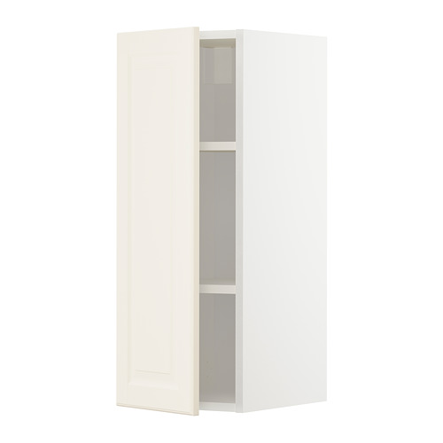 METOD - wall cabinet with shelves, white/Bodbyn off-white | IKEA Taiwan Online - PE726268_S4