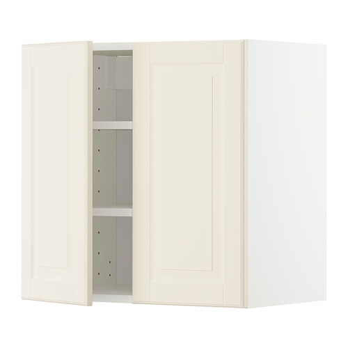 METOD wall cabinet with shelves/2 doors