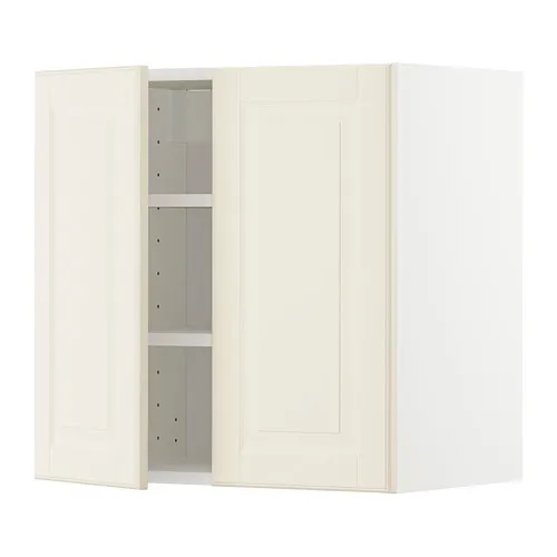 METOD - 壁櫃附層板/2門板, 白色/Bodbyn 淺乳白色, 60x37x60 公分 | IKEA 線上購物 - PE726277_S4