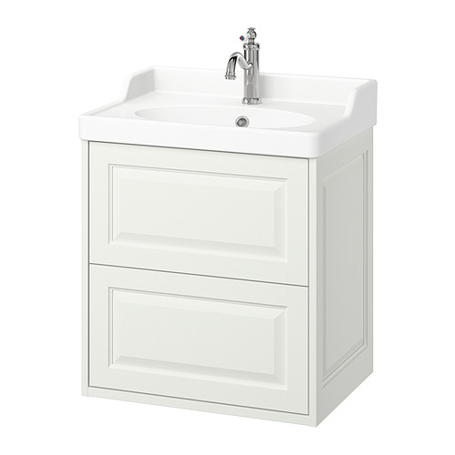 TÄNNFORSEN/RUTSJÖN wash-stnd w drawers/wash-basin/tap