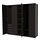 PAX - 衣櫃, 黑棕色/梣木紋, 250x60x236公分 | IKEA 線上購物 - PE683033_S1