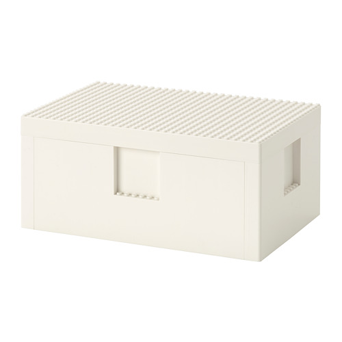 BYGGLEK - LEGO® box with lid, white | IKEA Taiwan Online - PE770438_S4