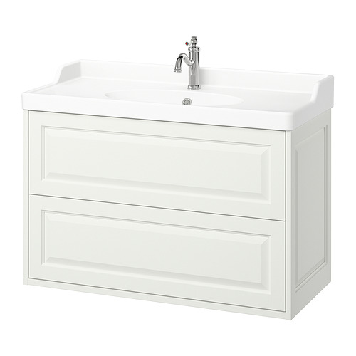 TÄNNFORSEN/RUTSJÖN wash-stnd w drawers/wash-basin/tap