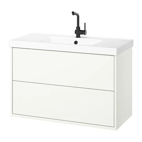 HAVBÄCK/ORRSJÖN - 洗臉盆櫃附抽屜/洗臉盆/水龍頭, 白色, 102x49x69 公分 | IKEA 線上購物 - PE908042_S4