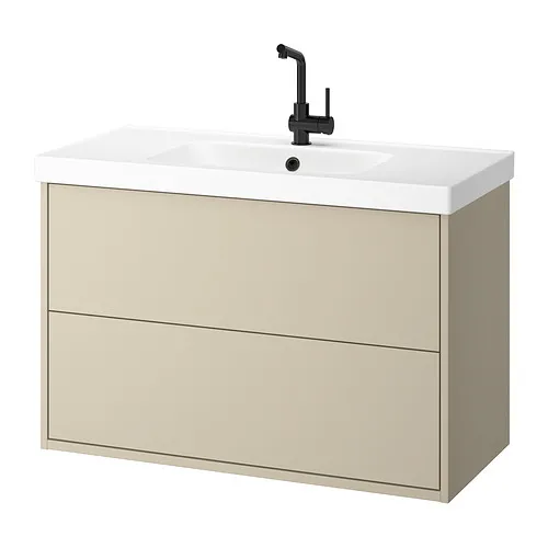 HAVBÄCK/ORRSJÖN - 洗臉盆櫃附抽屜/洗臉盆/水龍頭, 米色, 102x49x69 公分 | IKEA 線上購物 - PE908047_S4