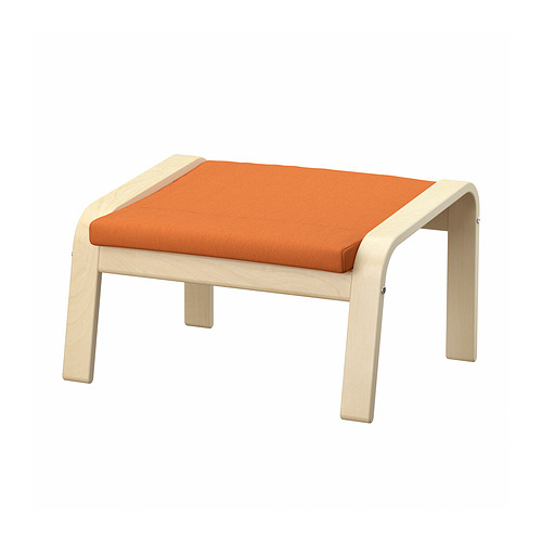 POÄNG - 椅凳, 實木貼皮, 樺木/Knisa 亮橙色 | IKEA 線上購物 - PE971532_S4