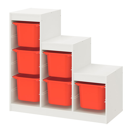 TROFAST - 收納組合, 白色/橘色 | IKEA 線上購物 - PE770479_S4