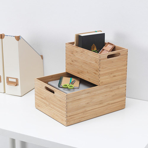 SKAKARE - 收納盒 17x26x15公分, 竹 | IKEA 線上購物 - PE649251_S4