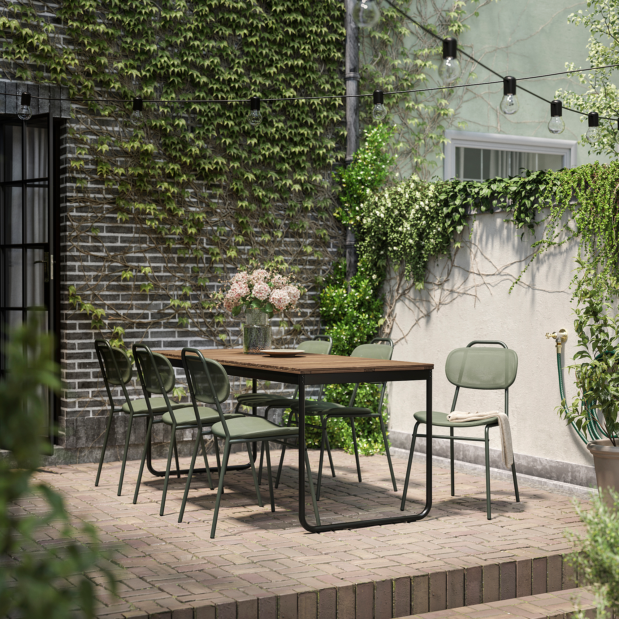 VÄSMAN/ENSHOLM 一桌六椅 戶外用