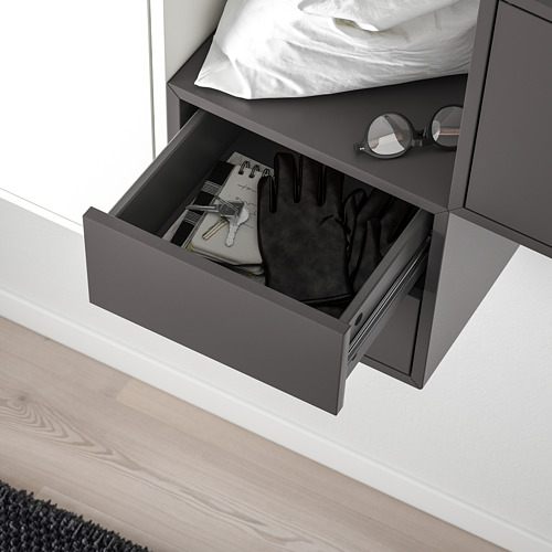EKET - wall-mounted cabinet combination, white/light grey/dark grey | IKEA Taiwan Online - PE770600_S4