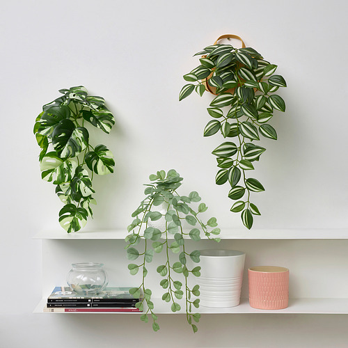 FEJKA artificial plant with wall holder
