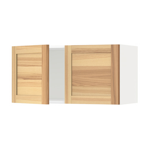 METOD - wall cabinet with 2 doors, white/Torhamn ash | IKEA Taiwan Online - PE568446_S4