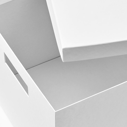 TJENA - 附蓋收納盒 25x35x20公分, 白色 | IKEA 線上購物 - PE664489_S4