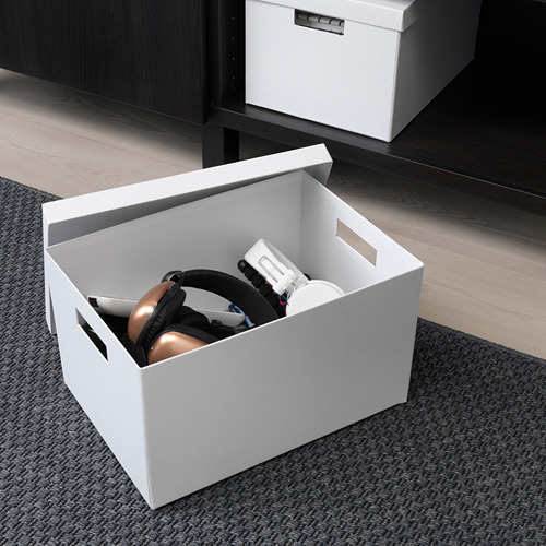 TJENA - 附蓋收納盒 25x35x20公分, 白色 | IKEA 線上購物 - PE664490_S4