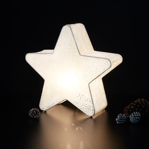 STRÅLA - table decoration, box star-shaped/dotted white | IKEA Taiwan Online - PE826589_S4