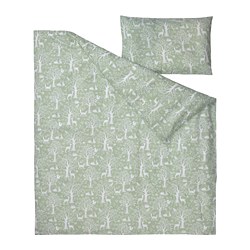 TROLLDOM - duvet cover 1 pillowcase for cot, deer pattern/pink | IKEA Taiwan Online - PE826597_S3