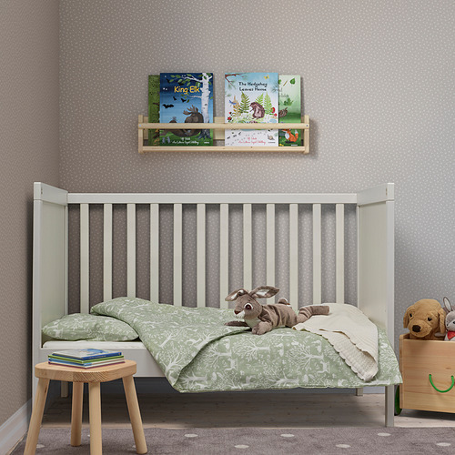 TROLLDOM - 嬰兒被套附1個枕頭套, 森林動物/綠色 | IKEA 線上購物 - PE826593_S4