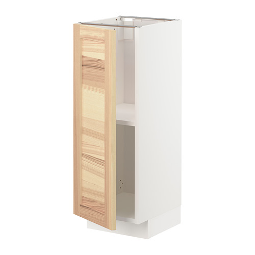 METOD - base cabinet with shelves, white/Torhamn ash | IKEA Taiwan Online - PE726471_S4