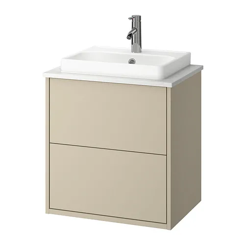 HAVBÄCK/ORRSJÖN - 洗臉盆櫃附抽屜/洗臉盆/水龍頭, 米色/白色 大理石紋, 62x49x71 公分 | IKEA 線上購物 - PE908305_S4