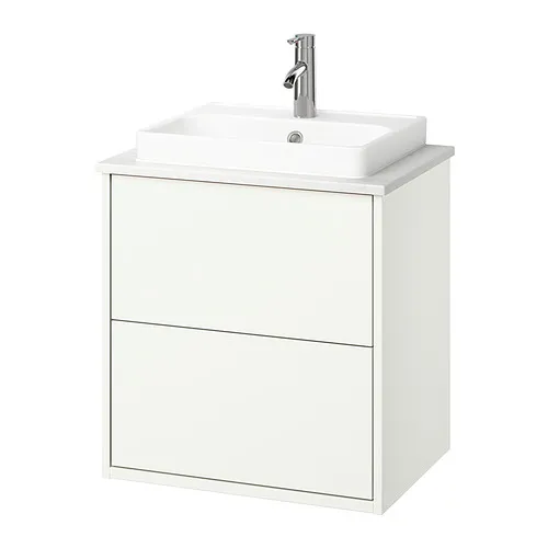 HAVBÄCK/ORRSJÖN - 洗臉盆櫃附抽屜/洗臉盆/水龍頭, 白色/白色 大理石紋, 62x49x71 公分 | IKEA 線上購物 - PE908306_S4