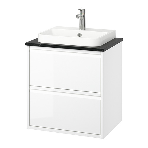 ÄNGSJÖN/BACKSJÖN wash-stnd w drawers/wash-basin/tap