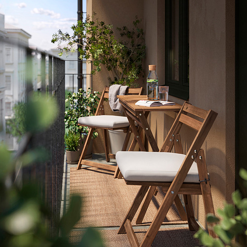 NÄMMARÖ table and 2 folding chairs, outdoor