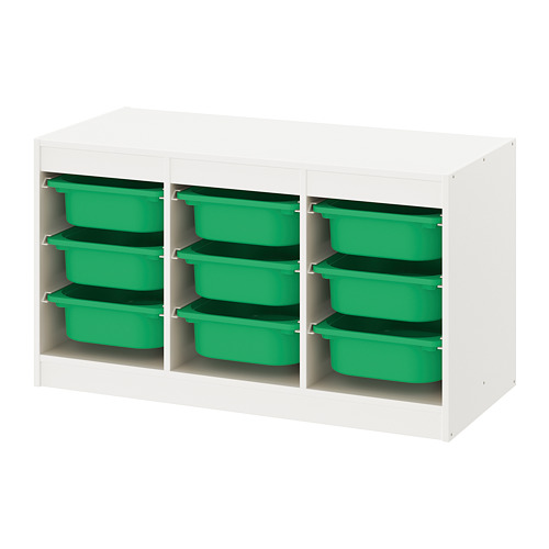 TROFAST - 收納組合附收納盒, 白色/綠色 | IKEA 線上購物 - PE770686_S4