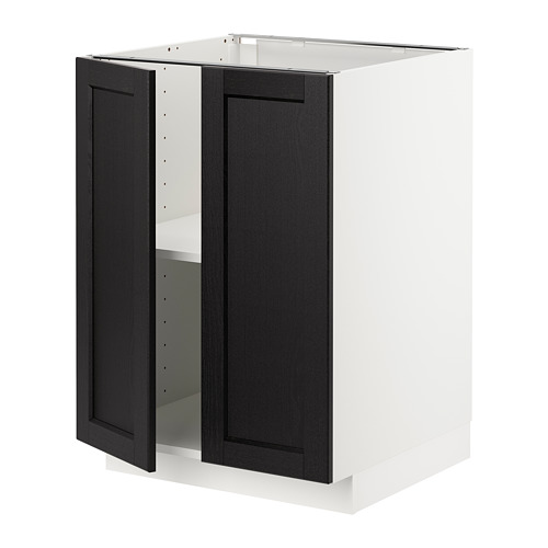 METOD base cabinet with shelves/2 doors