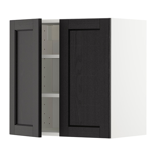 METOD wall cabinet with shelves/2 doors