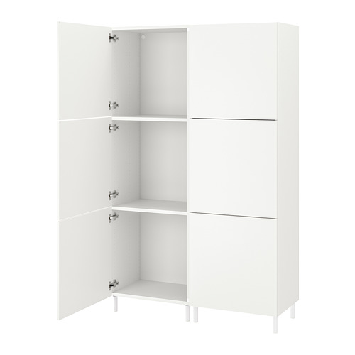PLATSA - 衣櫃組合/6門, 白色/Fonnes 白色, 120x42x191 公分| IKEA