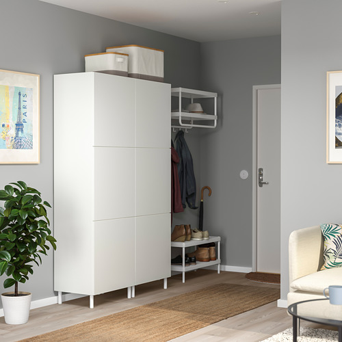 PLATSA - 衣櫃組合/6門, 白色/Fonnes 白色, 120x42x191 公分| IKEA