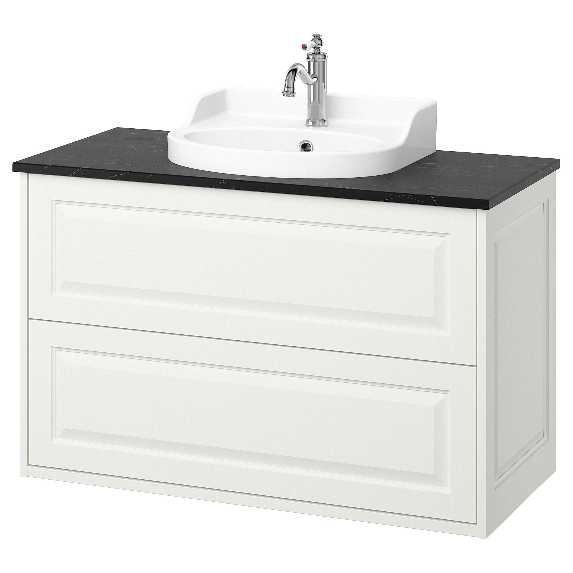 TÄNNFORSEN/RUTSJÖN wash-stnd w drawers/wash-basin/tap