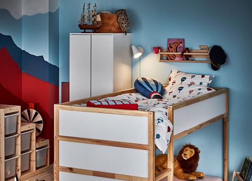 KURA - 翻轉式兒童床, 白色/松木 | IKEA 線上購物 - PH164724_S4