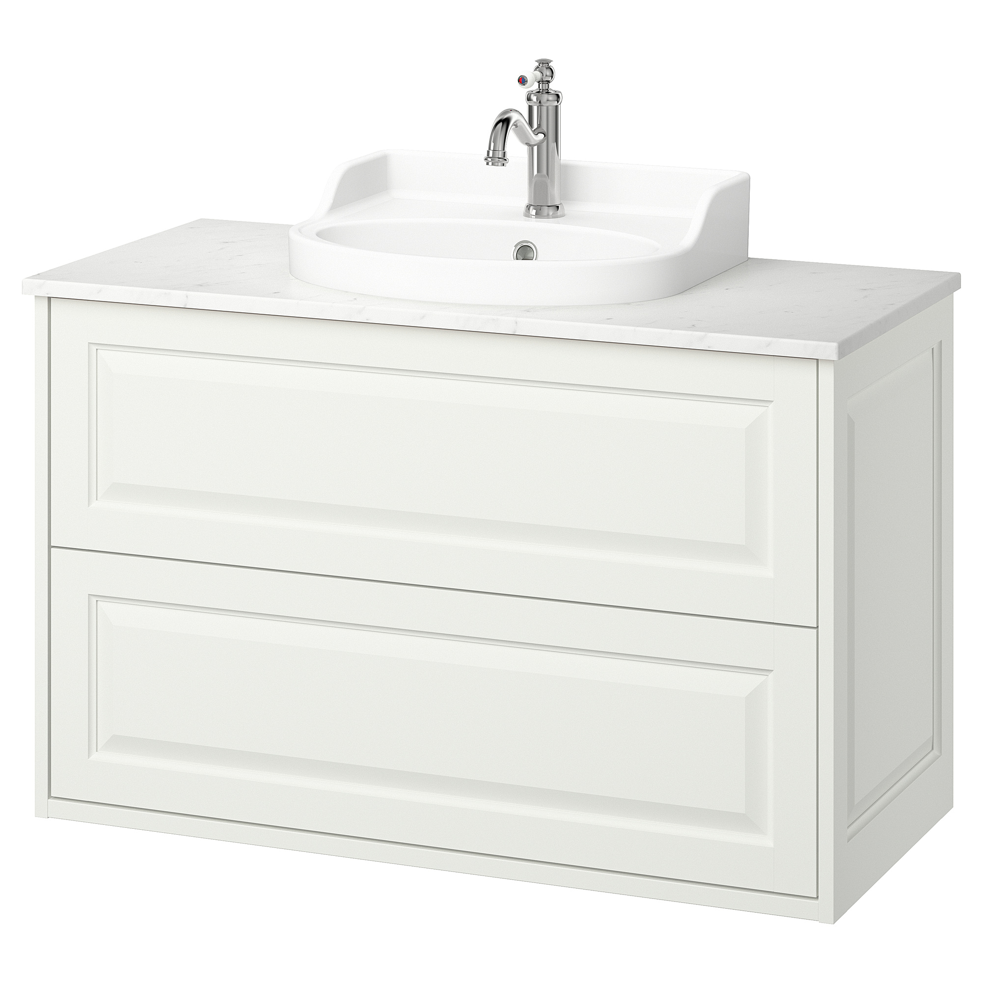 TÄNNFORSEN/RUTSJÖN wash-stnd w drawers/wash-basin/tap