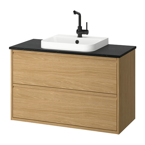 ÄNGSJÖN/BACKSJÖN wash-stnd w drawers/wash-basin/tap