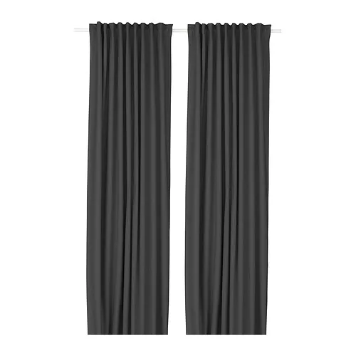 KORGMOTT - 遮光窗簾 2件裝, 深灰色/含織帶, 145x250 公分 | IKEA 線上購物 - PE939848_S4