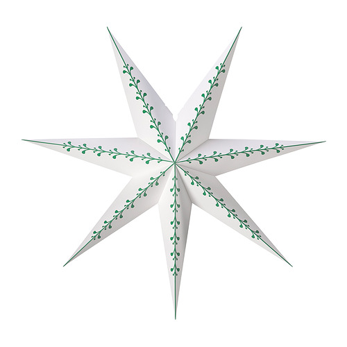 STRÅLA - lamp shade, paper star/white green, 90 cm | IKEA Taiwan Online - E1009532_S4