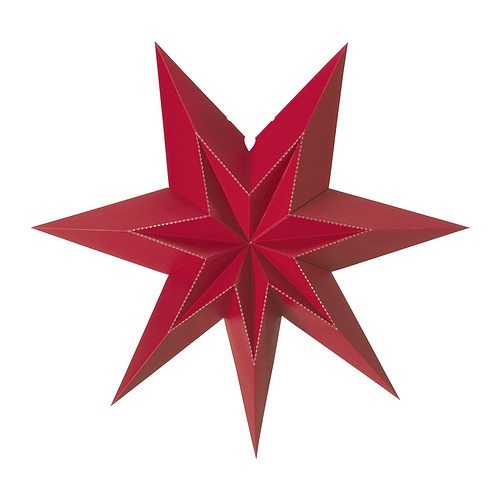 STRÅLA - lamp shade, paper star/red, 56 cm | IKEA Taiwan Online - E1009540_S4
