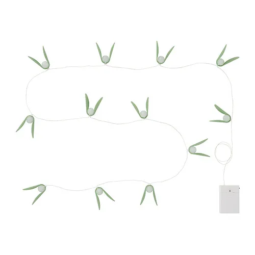 STRÅLA - LED燈串，槲寄生 電池式/綠色，2.80 公尺 | IKEA 線上購物 - E1009548_S4