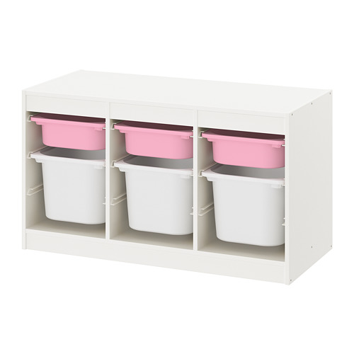 TROFAST - storage combination with boxes, white pink/white | IKEA Taiwan Online - PE770782_S4