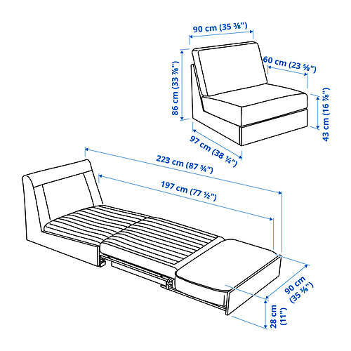 KIVIK 單人沙發床