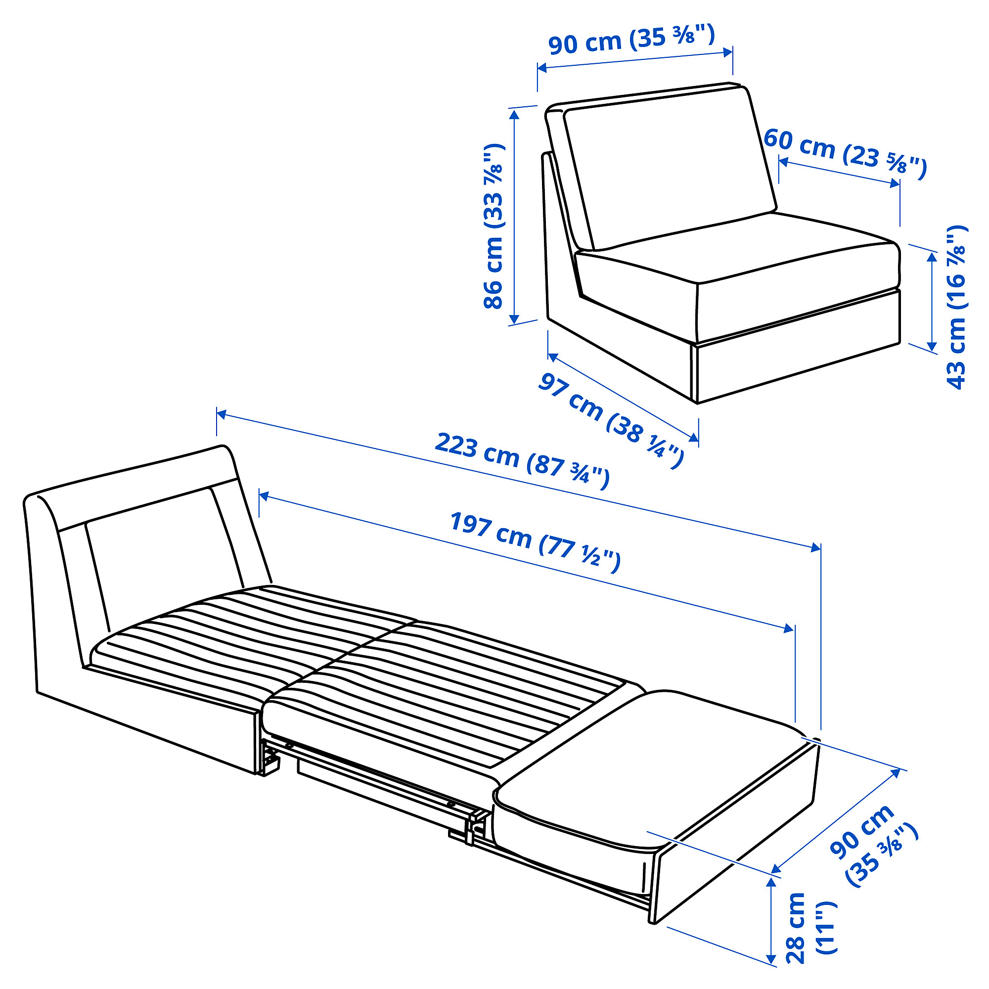 KIVIK 1-seat sofa-bed