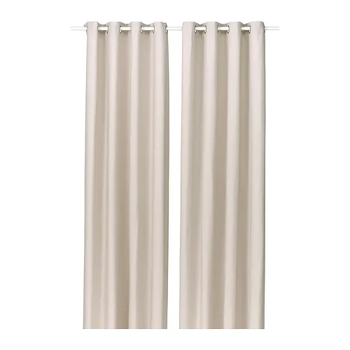 GINSTMOTT - curtains, 1 pair, beige/with eyelets | IKEA Taiwan Online - PE948721_S4