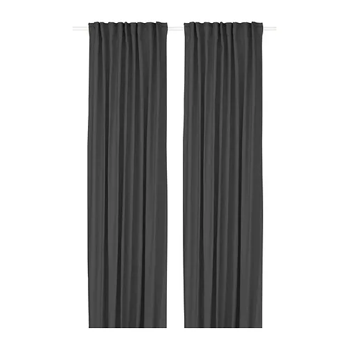 GINSTMOTT - 窗簾 2件裝, 深灰色/含織帶, 145x250 公分 | IKEA 線上購物 - PE948800_S4
