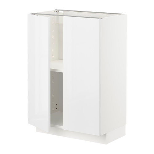 METOD base cabinet with shelves/2 doors