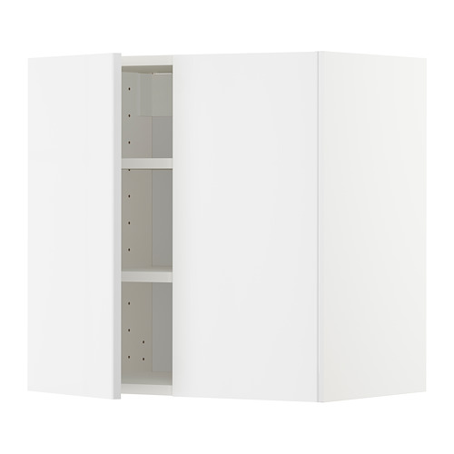 METOD wall cabinet with shelves/2 doors